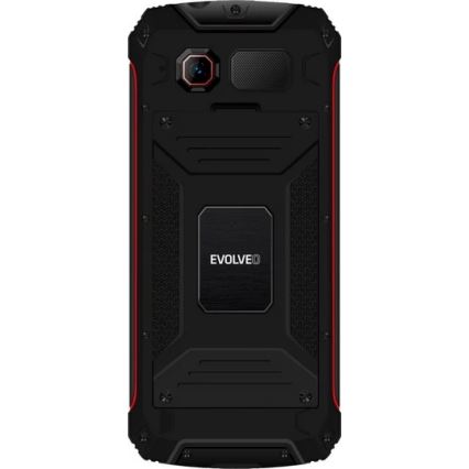 Evolveo - StrongPhone W4, wasserdichtes Dual-SIM-Telefon, schwarz - rot