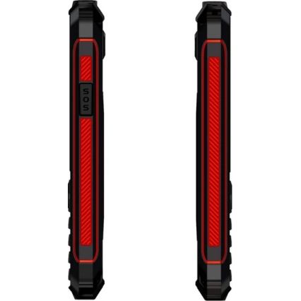 Evolveo - StrongPhone W4, wasserdichtes Dual-SIM-Telefon, schwarz - rot