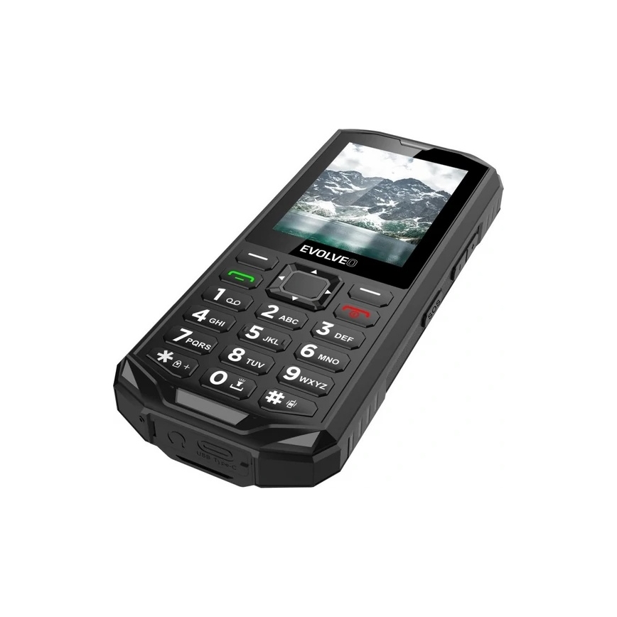 Evolveo - StrongPhone X5, telefono Dual SIM impermeabile nero/grigio