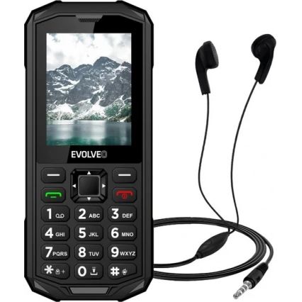 Evolveo - StrongPhone X5, telefono Dual SIM impermeabile nero/grigio