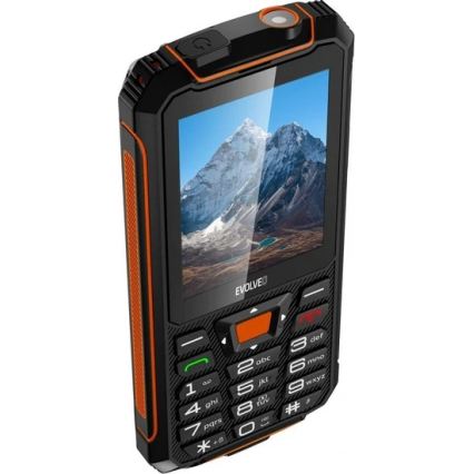 Evolveo - StrongPhone Z6, telefono Dual SIM impermeabile nero/arancione