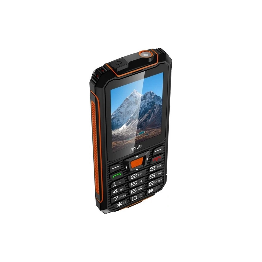 Evolveo - StrongPhone Z6, telefono Dual SIM impermeabile nero/arancione