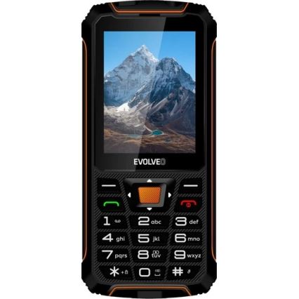 Evolveo - StrongPhone Z6, telefono Dual SIM impermeabile nero/arancione