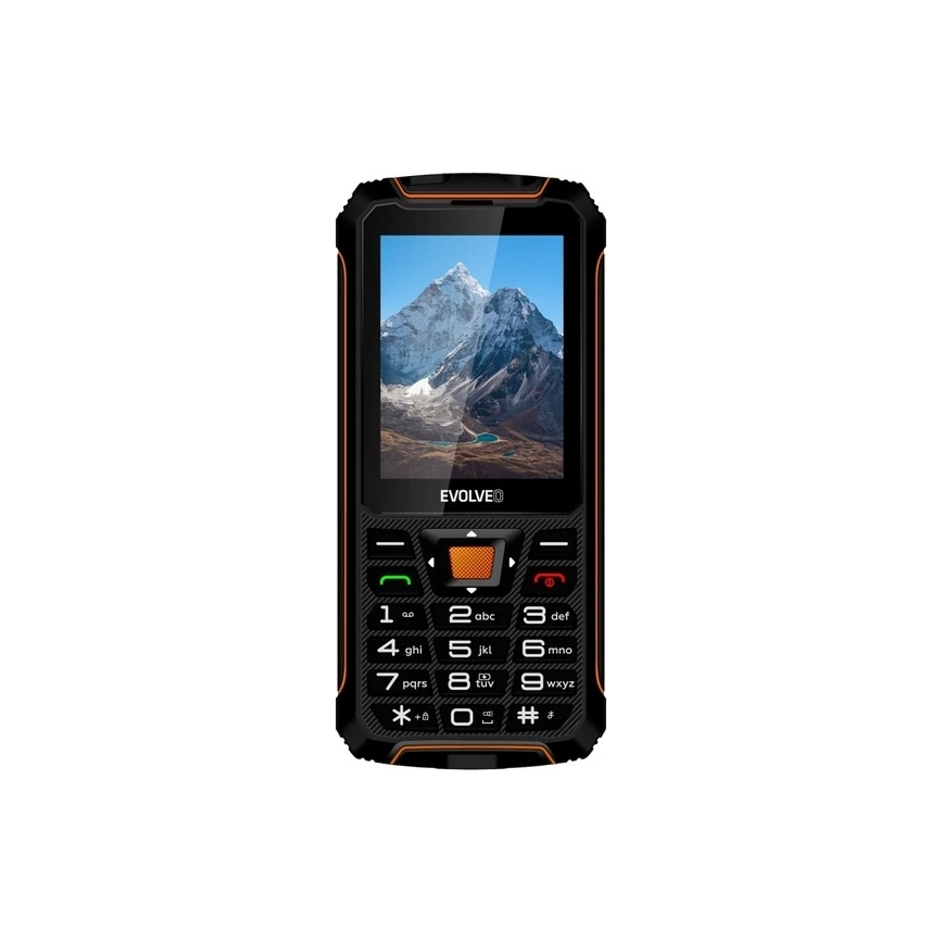 Evolveo - StrongPhone Z6, telefono Dual SIM impermeabile nero/arancione