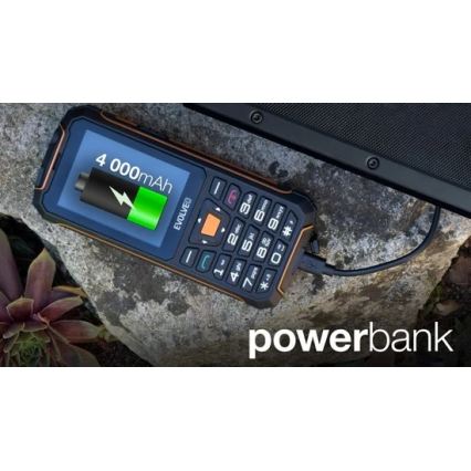 Evolveo - StrongPhone Z6, telefono Dual SIM impermeabile nero/arancione