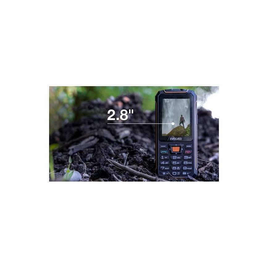 Evolveo - StrongPhone Z6, téléphone étanche Double SIM noir/orange