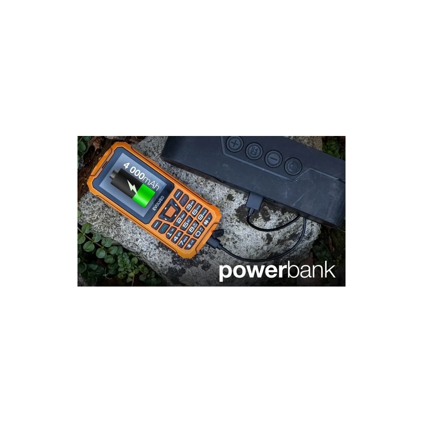 Evolveo - StrongPhone Z6, téléphone étanche Double SIM, orange