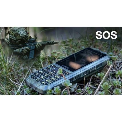 Evolveo - StrongPhone Z6, wasserdichtes Dual-SIM-Telefon in Jagdtarnoptik