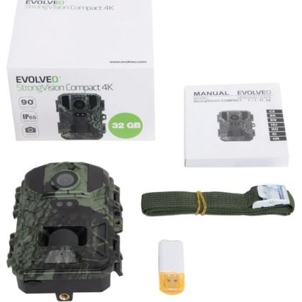 Evolveo - StrongVision Compact 4K fototrappola/telecamera time-lapse 32GB