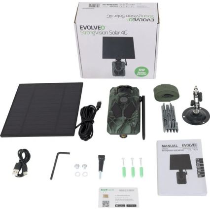 Evolveo - StrongVision Solar 4G, caméra de surveillance 4G avec application et panneau solaire