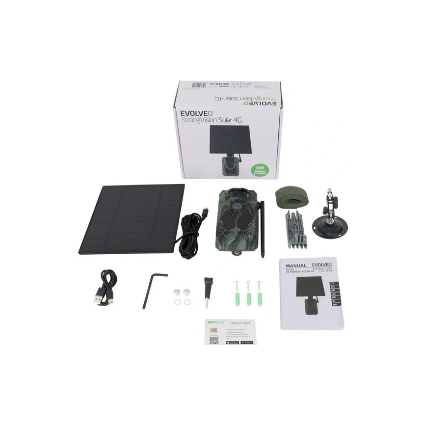 Evolveo - StrongVision Solar 4G, fototrappola 4G con app e pannello solare