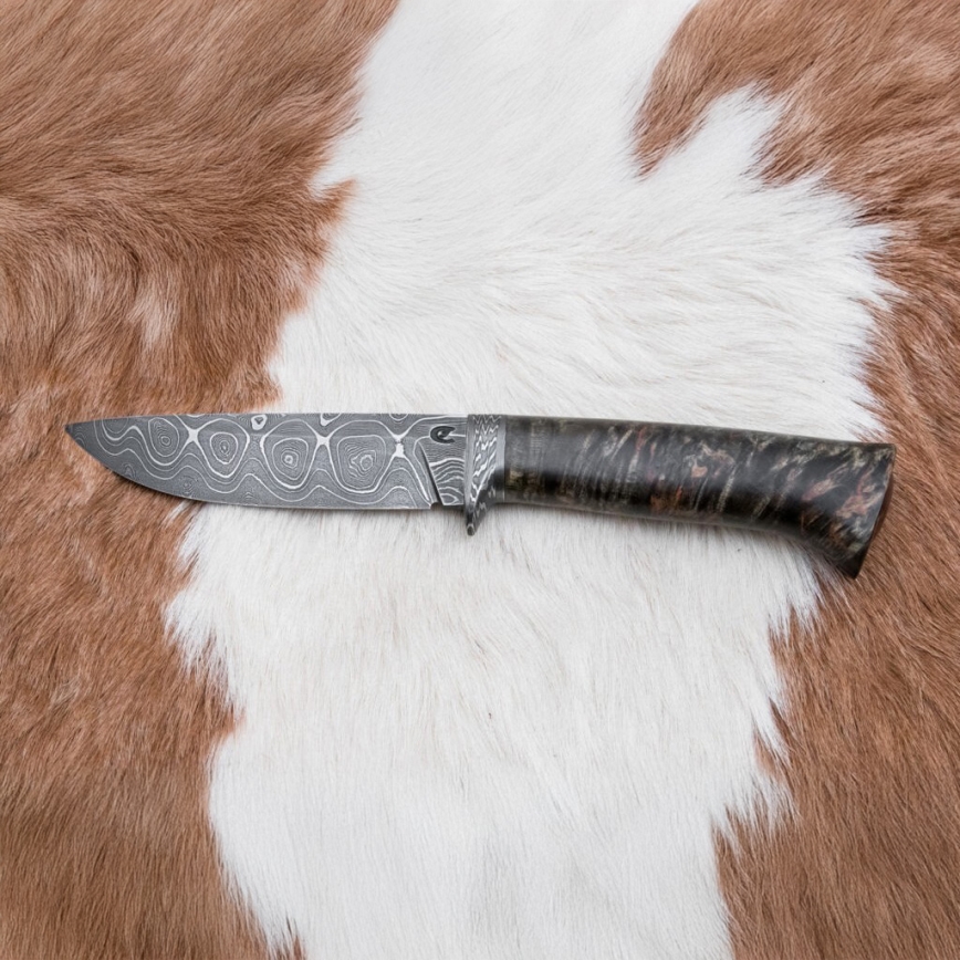 Exklusives Damastmesser 12,7 cm Ahorn/Achat