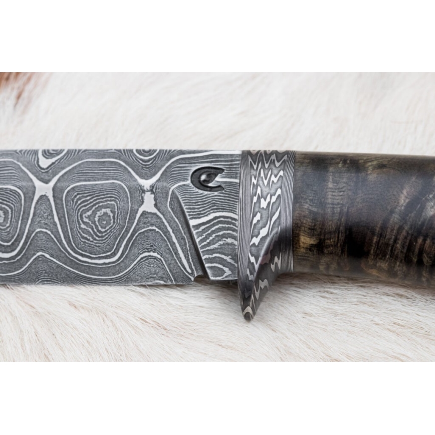 Exklusives Damastmesser 12,7 cm Ahorn/Achat