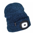 Extol - Bonnet avec lampe frontale et recharge USB (batterie 300 mAh), bleu, taille unique