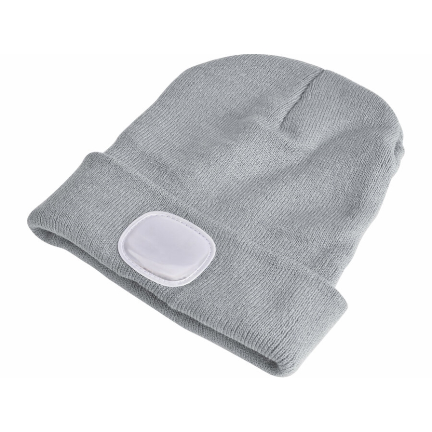 Extol - Bonnet avec lampe frontale intégrée, batterie rechargeable USB 300 mAh, gris, taille unique