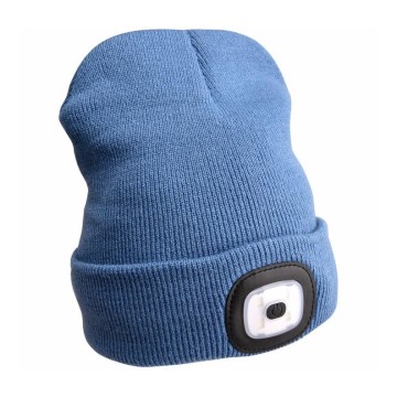 Extol - Cappello con lampada frontale e ricarica USB 300 mAh blu taglia UNI
