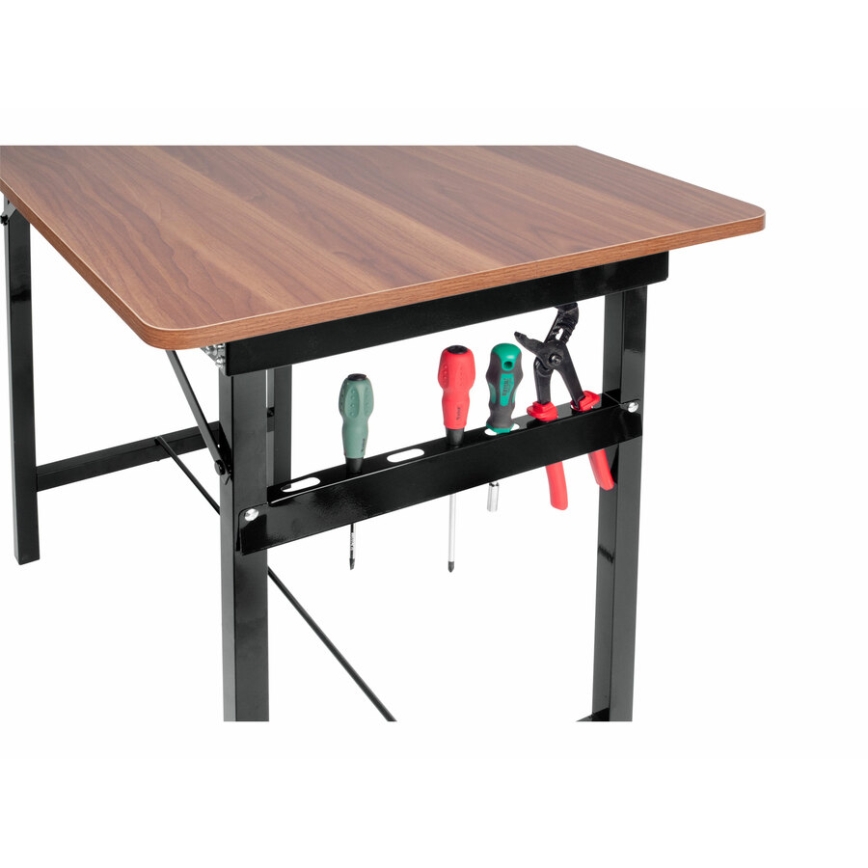 Extol - Klappbarer Arbeitstisch 100x60 cm braun/schwarz