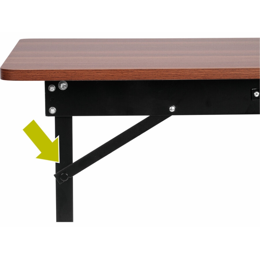 Extol - Klappbarer Arbeitstisch 100x60 cm braun/schwarz