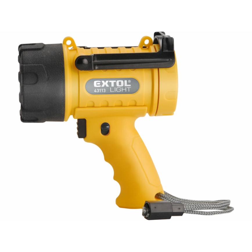 Extol - Lampe torche LED/5W/4xAA IP67 jaune/noire
