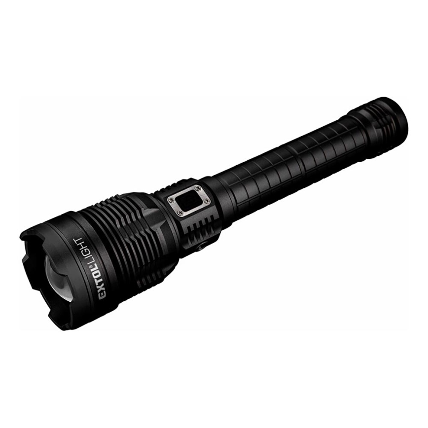 Extol - LED Torcia elettrica ricaricabile dimmerabile con power bank LED/60W/10000 mAh 8000 lm IPX4 nero
