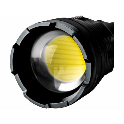 Extol - LED Torcia elettrica ricaricabile dimmerabile con power bank LED/60W/10000 mAh 8000 lm IPX4 nero