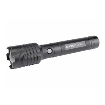 Extol - LED Wiederaufladbare Taschenlampe mit Powerbank-Funktion LED/60W/4000 mAh/5V 4000 lm schwarz