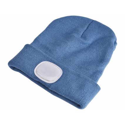 Extol - Mütze mit integrierter Stirnlampe, USB-aufladbar (300 mAh), blau, Einheitsgröße