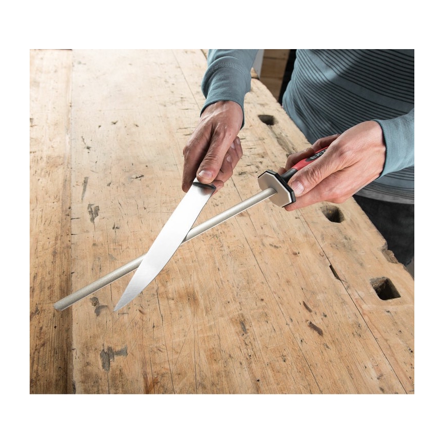 Extol Premium - Acciaio per affilare con uno strato di polvere di diamante 26 cm P400