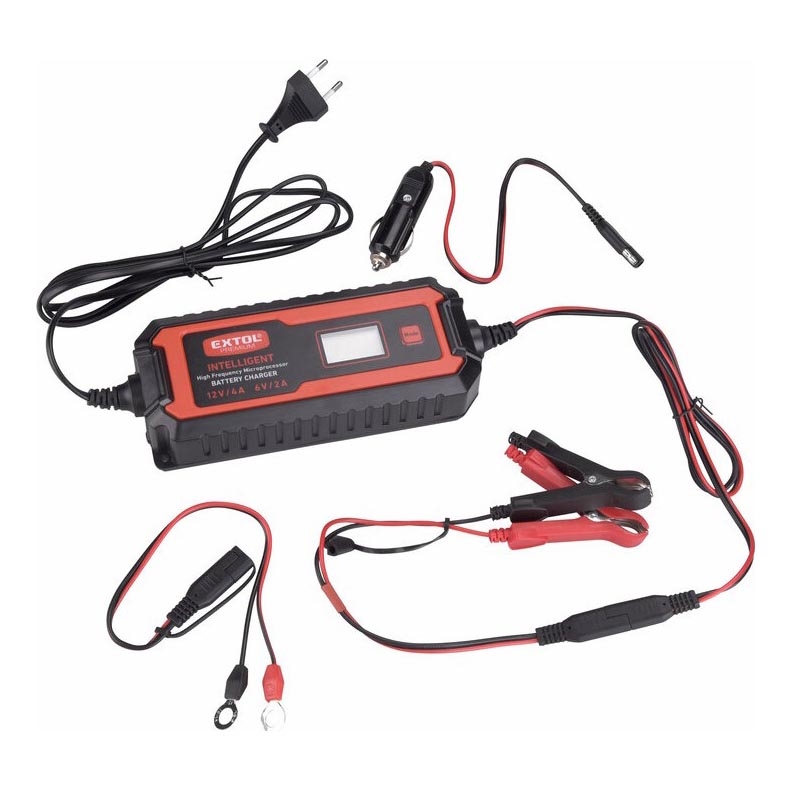 Extol Premium - Autobatterieladegerät 9-stufig 6/12V 4A IP65