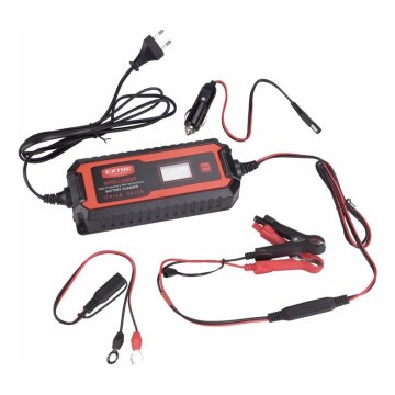 Extol Premium - Caricabatterie per macchine 9 fasi 6/12V 4A IP65