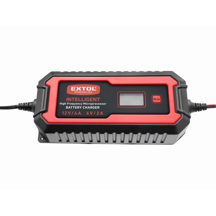 Extol Premium - Caricabatterie per macchine 9 fasi 6/12V 4A IP65
