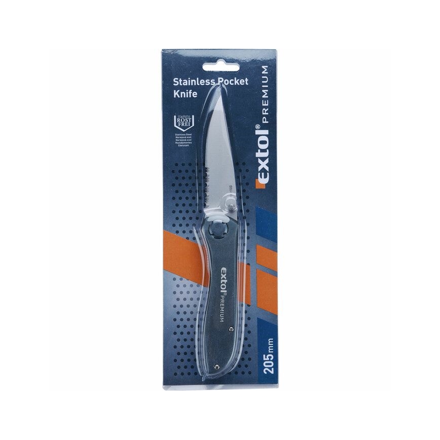 Extol Premium - Coltello chiudibile in acciaio inox da 205 mm
