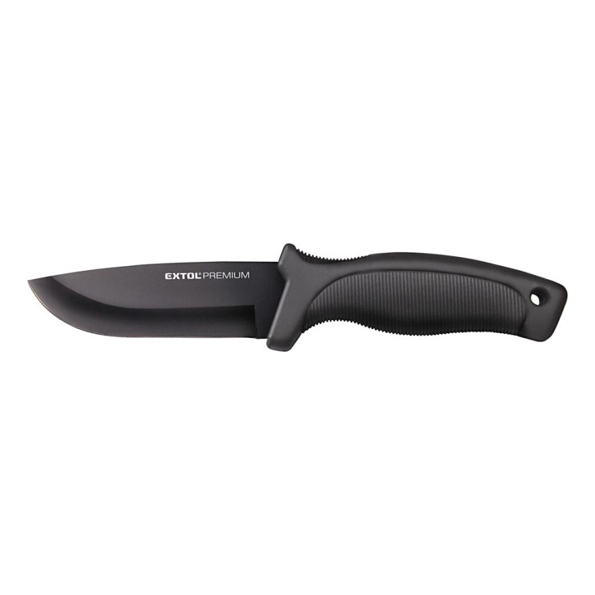 Extol Premium - Coltello da caccia nero/acciaio inossidabile 11 cm