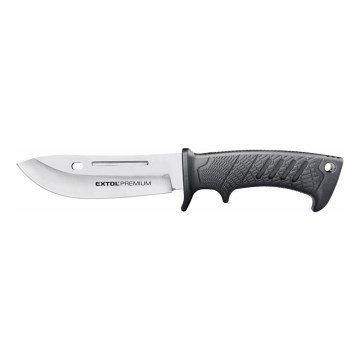Extol Premium - Coltello da caccia nero/acciaio inossidabile 14,5 cm