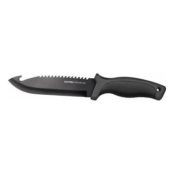 Extol Premium - Coltello da caccia nero/acciaio inossidabile 15 cm