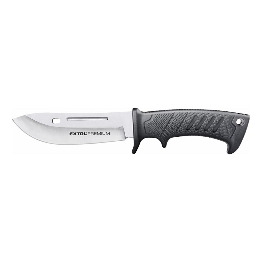 Extol Premium - Couteau de chasse noir/acier inoxydable 14,5 cm