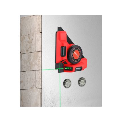 Extol Premium - Équerre laser 90° avec module d'aspiration électrique 5V/1000 mAh