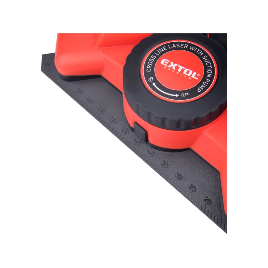 Extol Premium - Équerre laser 90° avec module d'aspiration électrique 5V/1000 mAh