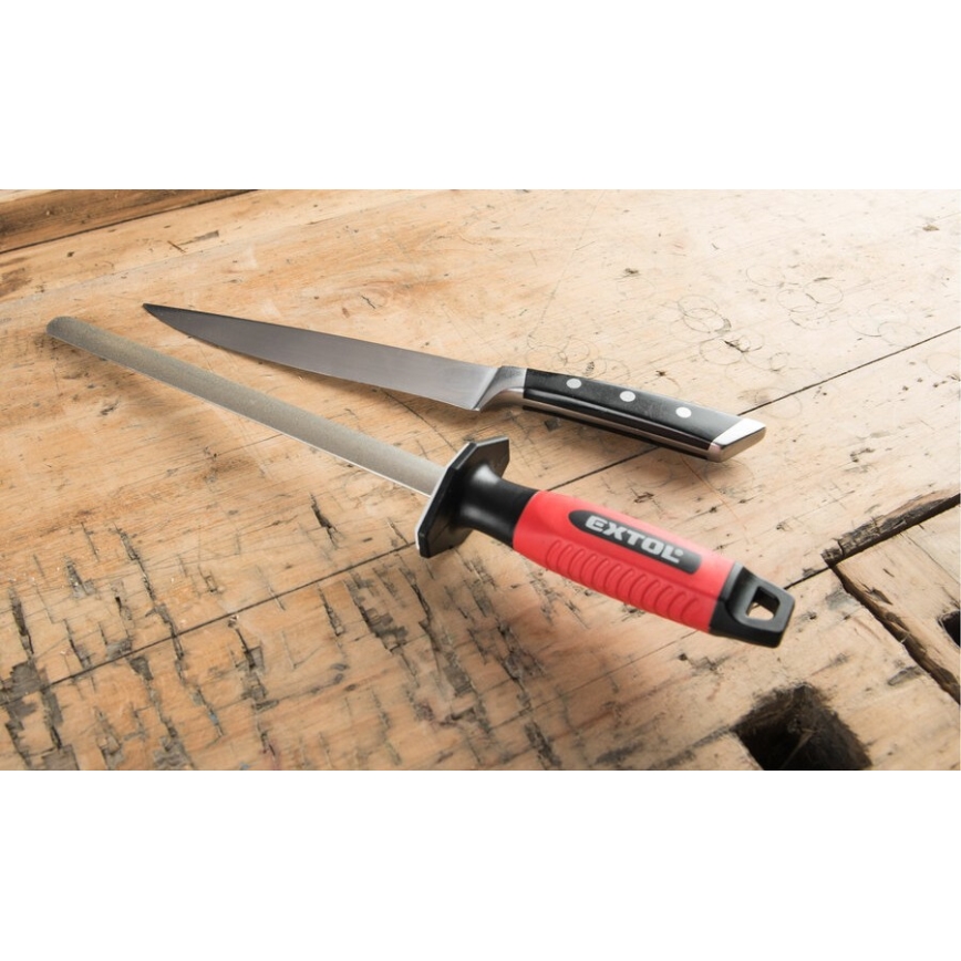 Extol Premium - Fusil à aiguiser avec surcouche de poussière de diamant 26 cm P400