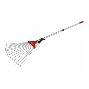 Extol Premium - Rastrello regolabile con manico telescopico 80-158 cm