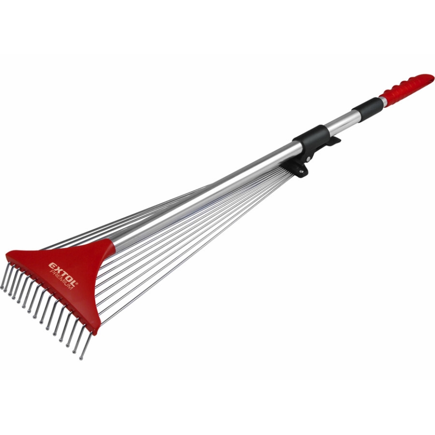 Extol Premium - Rastrello regolabile con manico telescopico 80-158 cm