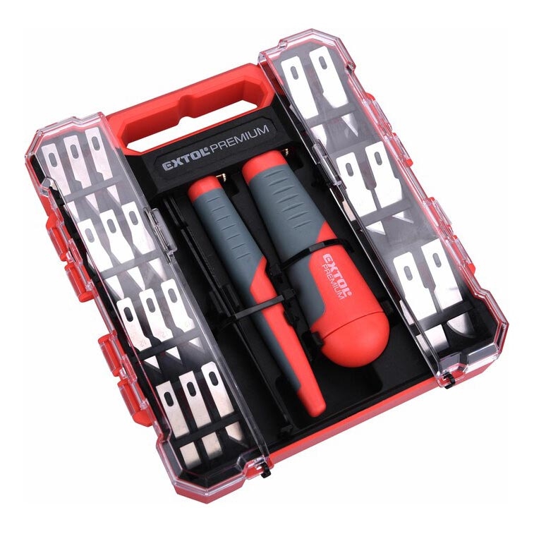 Extol Premium - Set di coltelli da intaglio con pinzette 21 pz.