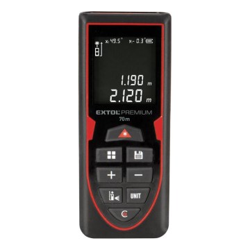 Extol Premium - Télémètre laser de 70 m, 5V/800 mAh