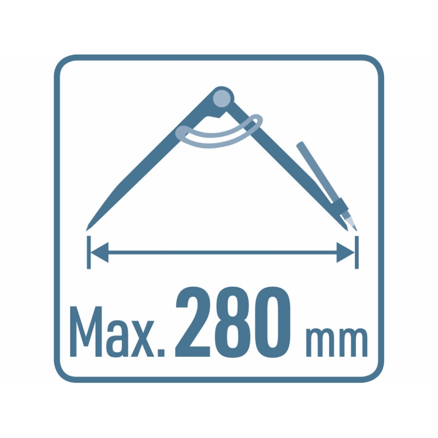 Extol Premium - Zeichen-/Spitzzirkel 0-280 mm