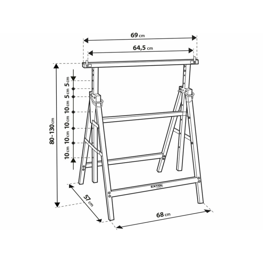 Extol - Supporto alla costruzione 800-1300 mm