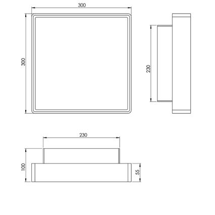 Fabas 3233-65-102 - Luminaire technique OBAN 2xE27/30W/230V IP65