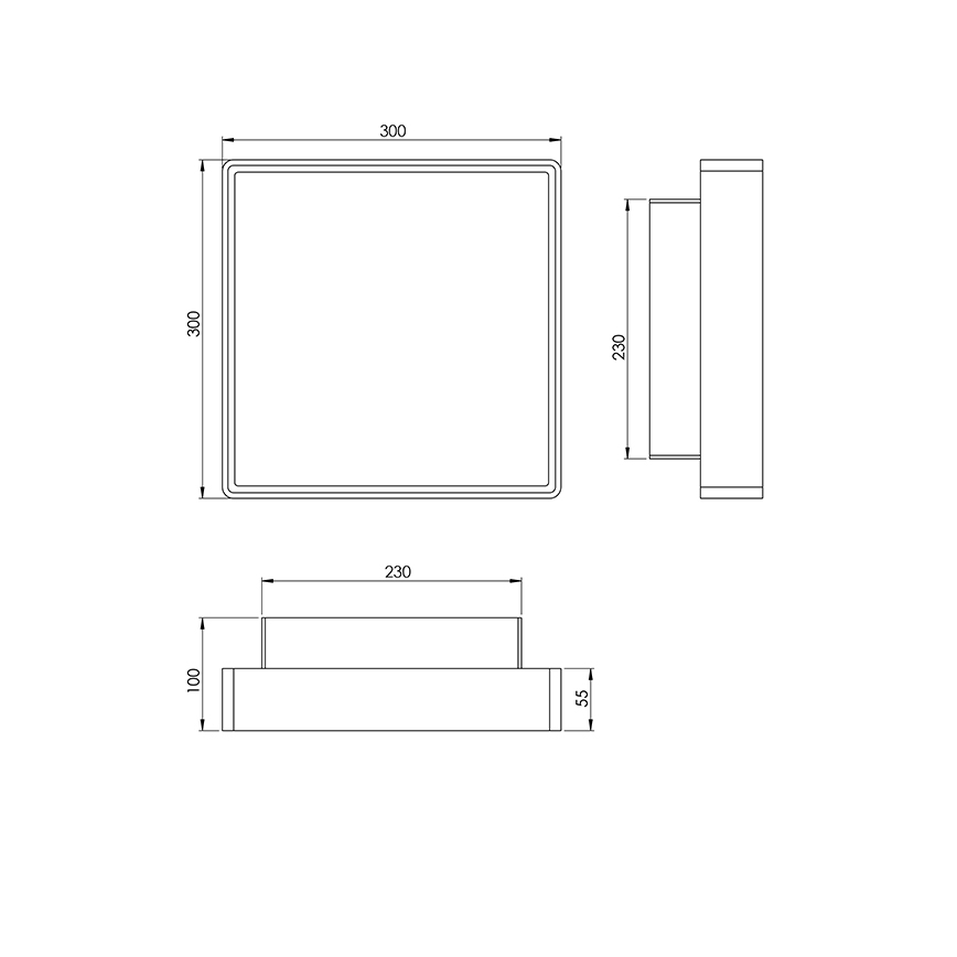 Fabas 3233-65-102 - Luminaire technique OBAN 2xE27/30W/230V IP65