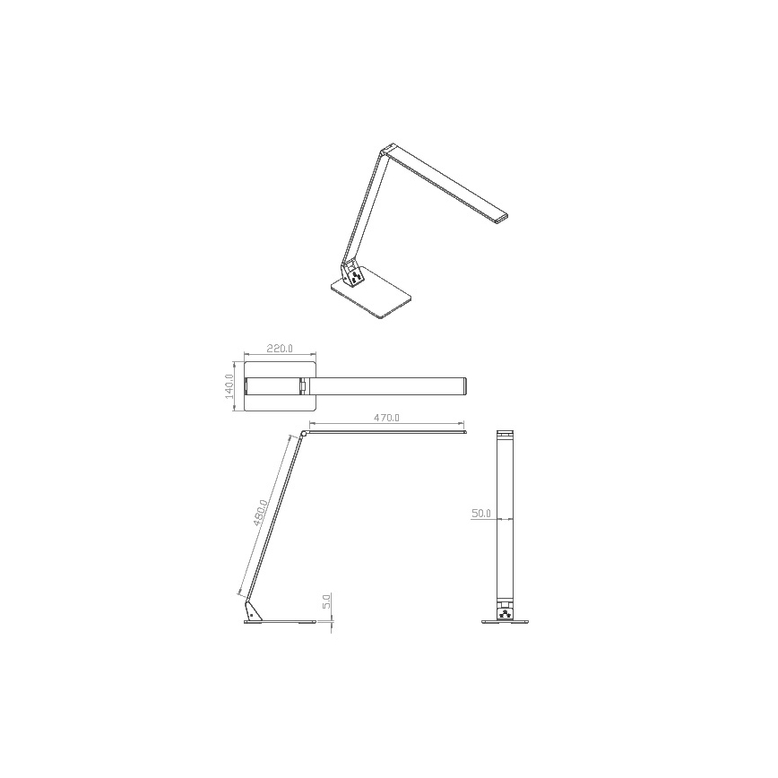 Fabas 3265/30/212 - Lampe de table LED à intensité variable WASP LED/12W/230V 3000/4000/5000K chrome mat