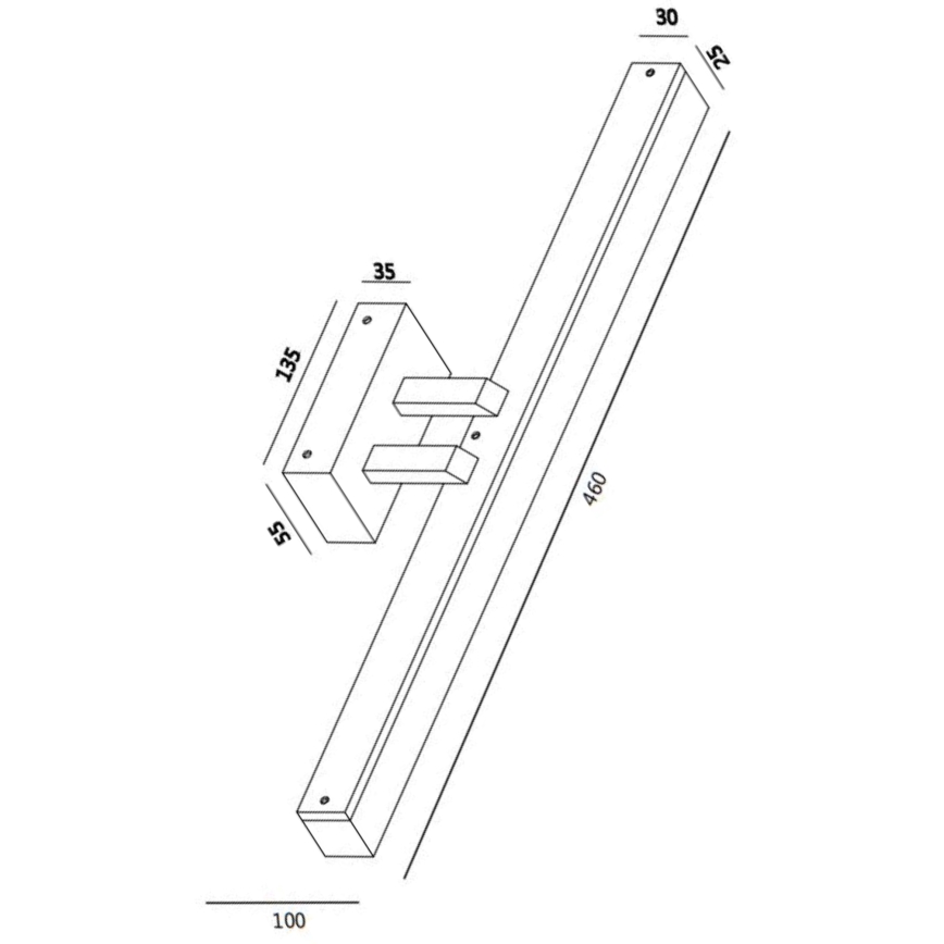 Fabas 3362-26-138 - Lampada LED per specchio da bagno SAURA LED/10W/230V