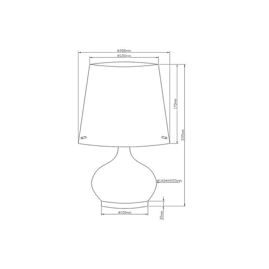 Fabas Luce 2533-34-102 - Lampe de table ADE 1xG9/25W/230V + 1xE14/60W